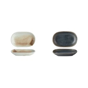 Oval Dish 14 x 9cm Tundra & Flint Vitrified Porcelain Stylish Table Use Pack 12 - Picture 1 of 3