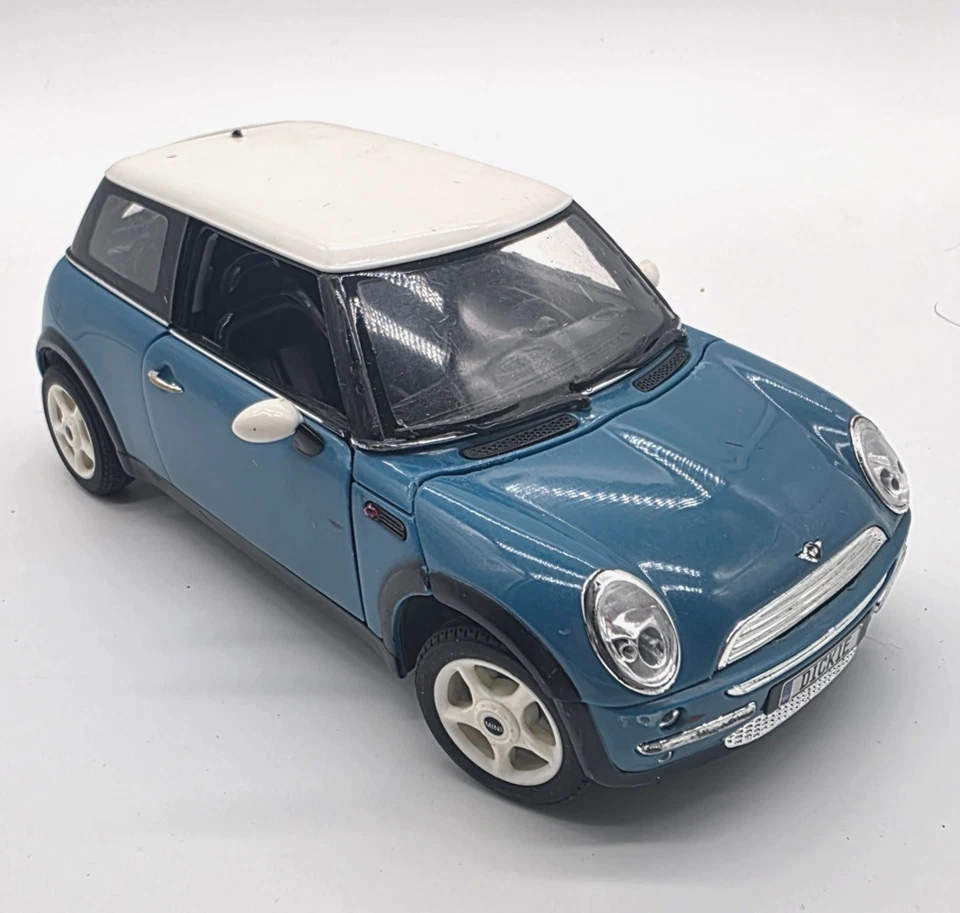 Coche de juguete modelo diecast Dickie Toys Mini Cooper S 1:28 azul Foto 1 de 4