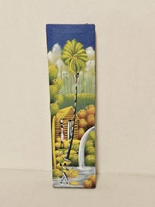 Haitian Painting by Rinny - Outsider Modern Expressionist Folk Art, 15"x4" - Picture 1 of 5