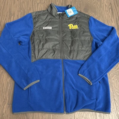 Columbia Mens Basin Butte Fleece Jacket University of Pittsburgh Pitt Panthers L - Image 1 of 4