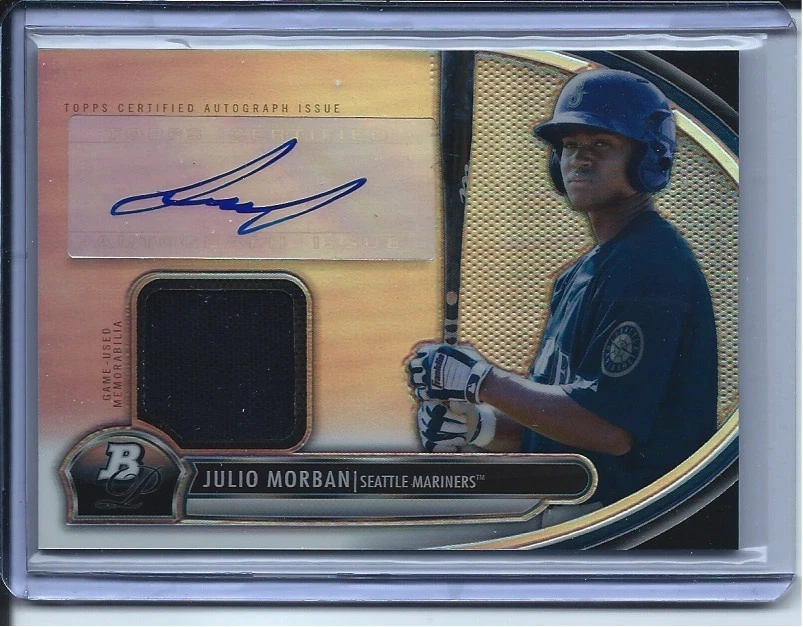 2013 BOWMAN PLATINUM  RELIC AUTOGRAPH JULIO MORBAN - Image 1 of 1