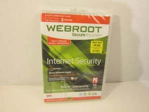 Webroot Secure Anywhere Internet Security 3 Devices - BRAND NEW SEALED #G16 - Picture 1 of 4