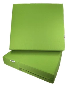 2 PACK Outdoor Waterproof Seat Chair Patio Cushion Memory Foam Pad 24X22X4 Green - Picture 1 of 6