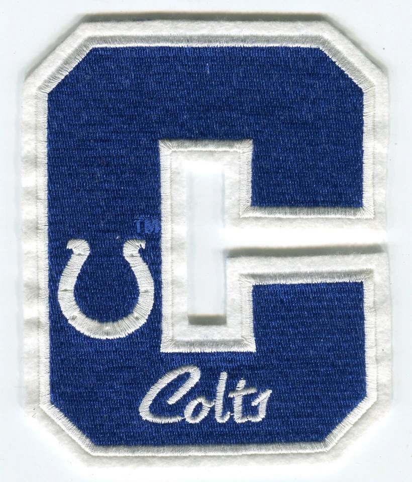 INDIANAPOLIS COLTS NFL FOOTBALL VINTAGE 5" LETTER C LOGO TEAM PATCH - Image 1 of 1