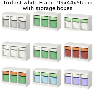 IKEA TROFAST Children's Kids Storage Combination With Boxes For Toys & Stuff - Image 1 of 2