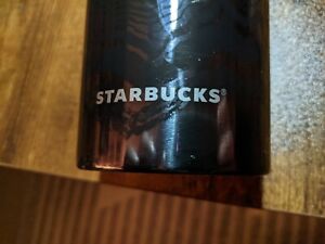 Starbucks Thermos Coffee Cup Metal Silver Black