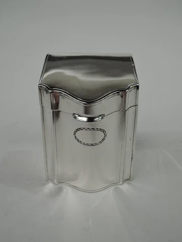 George V Tea Caddy Antique Edwardian Regency Knife Box English Sterling Silver Cover