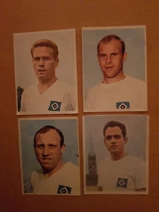 4 * Sicker 1966/67 Grosse Fußball-Parade Hamburger SV Uwe Seeler geklebt - Bild 1 von 8