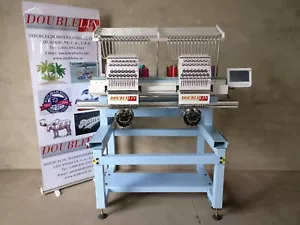 Kommerzielle Stickmaschine, 2 Köpfe kompakt, NEU, neuer Stil, beide Köpfe volle Größe - Bild 1 von 4