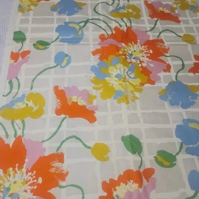 Riverdale FABRIC Cotton White 48" x 4' 1976 Scotchguard Upholstery - Image 1 of 4