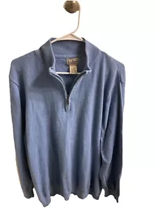 L.L. Bean 1/4 Zip Pullover Pulli Kaschmirmischung Herren Gr. XLT Blau Langarm - Bild 1 von 17