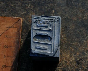 Herd Druckstock Klischee Druckplatte Jugendstil Bleisatz Druckerei Handsatz - Bild 1 von 1