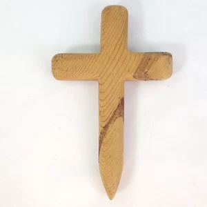 Wooden Handmade Cross 5.5" tall small Plain - Picture 1 of 6