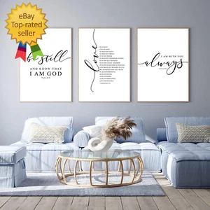 Bible Verse Wall Art Decor Scripture Canvas Wall Art Christian Pictures Inspirat - Picture 1 of 12