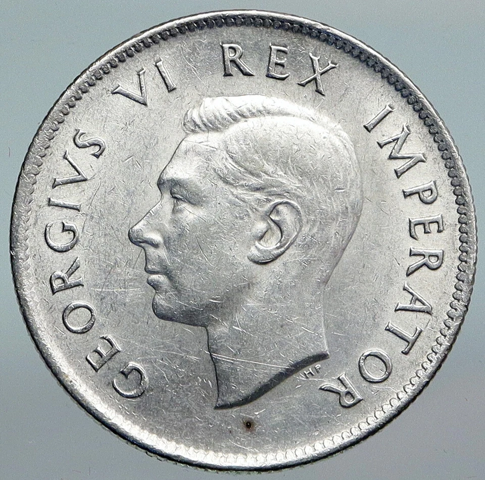 1941 SOUTH AFRICA UK King GEORGE V Vintage OLD Silver 2 Shillings Coin i90204 - Image 1 of 3