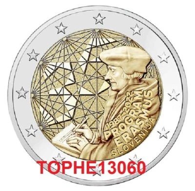 SLOVÉNIE COMMÉMORATIVE 2022 " PROGRAMME ERASMUS " 2 EURO - NEUVE - UNC   - Photo 1/2