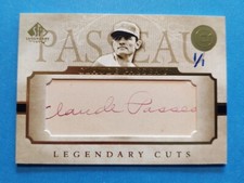 2005 SP Legendary Cuts Claude Passeau cut autograph card #1/1 Cubs