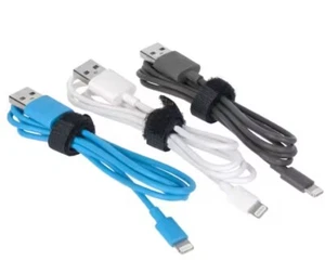 Tech & Go 3 pack Charging Cable 3’ Cable for iPhone iPad iPod (black, gray, red) - Photo 1 sur 8