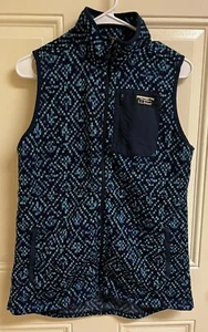Women's L.L.Bean Sweater Fleece, Long Vest Print Size Small - Picture 1 of 5