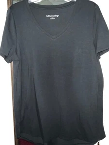 Soft Surroundings T-Shirt V-Ausschnitt schwarz Large - Bild 1 von 2
