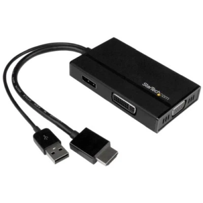 StarTech HD2DPVGADVI Travel A/V Adapter: 3-in-1 HDMI to DisplayPort VGA or DVI  - Image 1 of 4