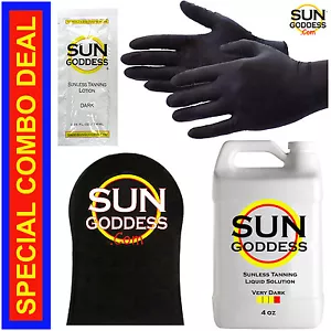 Best Spray Tan Solution - VERY DARK - 4 oz + Sunless Tanning Self Tanner Lotion - Picture 1 of 11