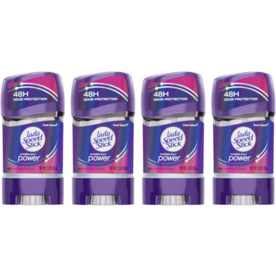 4 Pack Lady Speed Stick Wetness & Odor Protection Gel Fresh Fusion 2.3 oz Each - Image 1 of 4