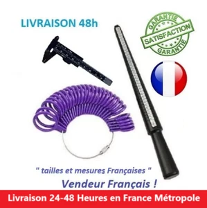 MESURE TAILLE DOIGT BAGUE BAGUIER TRIBOULET BIJOUTIER ANNEAUX FR-US RING SIZER - Imagen 1 de 13