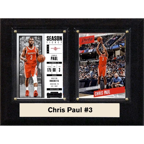 NBA 6"x8" Chris Paul Houston Rockets Two Card Plaque Cover