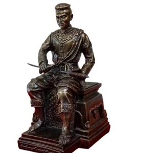Rare Antique King Naresuan Statue Great's Sword Namphi Iron Ore Thai Amulet - Picture 1 of 7