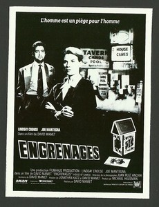 House of Games Lindsay Crouse Joe Mantegna French Premiere Card