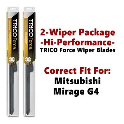Paquete de 2 limpiaparabrisas de alto rendimiento para Mitsubishi Mirage G4 2017+ - 25240/160 Foto 1 de 4