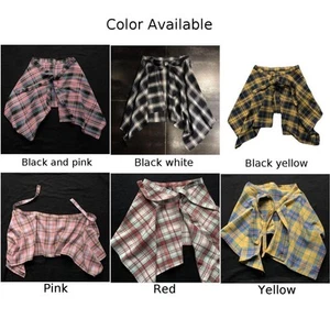 Plaid Pattern Summer Mini Aline Skirt for Women with Unique Bow Design - Picture 1 of 32
