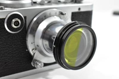 LEITZ TYPE FIRAD A36 GRADUATED YELLOW PUSH ON  FILTER FOR ELMAR 3.5cm & 5cm - Image 1 of 3