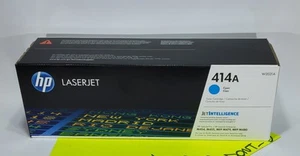 HP 414A, (W2021A) Cyan Original LaserJet Toner Cartridge Box Tape - Photo 1/4
