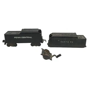 Marx Toys O Gauge Railroad Train Coal Tender Car Penn Central & Santa Fe - Picture 1 of 12
