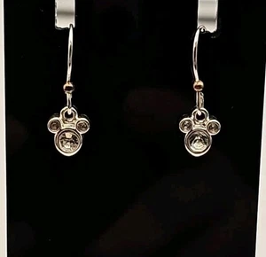 Disney Mickey Mouse Rhinestone Dangle Earrings - Picture 1 of 7