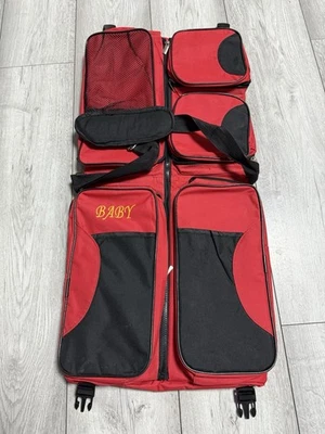 Baby changing bag red  with mat - Image 1 of 3