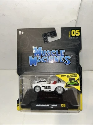 * 1:64 Diecast New Muscle Machines Maisto Series 1 White 1964 Shelby Cobra #05 - Image 1 of 4