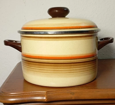 Vintage  Retro Kochtopf 6 Liter ca. 1970 WMF Stahlemaille - Bild 1 von 4