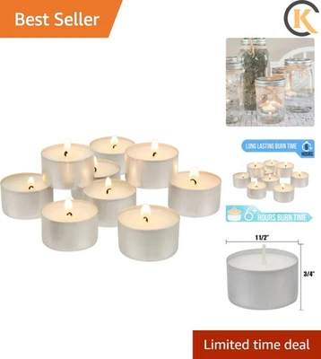 Tealights sostenibles sin perfume - 100 velas sin humo a granel, diámetro de 1,5"" Foto 1 de 4