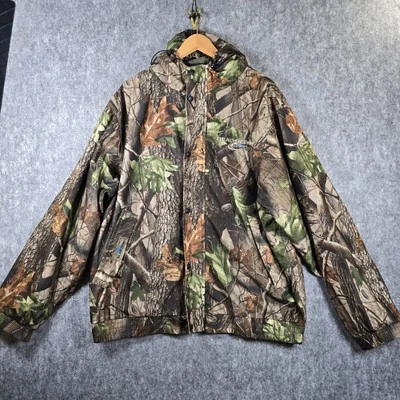Realtree Mens Large Camo Pro Series Reversible Rain Blocker Jacket Hooded 0917 - Image 1 of 4