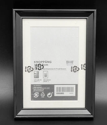 Marcos de fotos IKEA KNOPPANG 5 x 7 borde negro retrato paisaje independiente Foto 1 de 4
