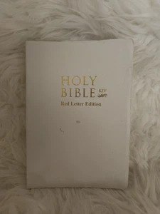 Holy Bible KJV King James Version Red Letter Edition Soft Cover White - Picture 1 of 6