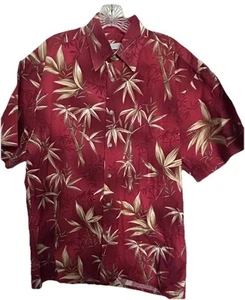 Half Moon Bay Shirt Med. Men's Hawaiian Casual Dress Button Down Floral Multi - Picture 1 of 5