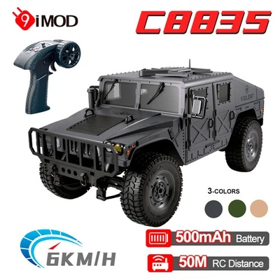 JJRC C8835 Jeep 2.4G 4WD 6KM/H 50M Diatance Winch Weapon Off-Road RC Crawler Car - Image 1 of 4