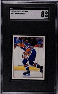 1983-84 Topps Sticker Wayne Gretzky #307 HOF Edmonton Oilers Kings Rangers SGC 8 - Picture 1 of 2