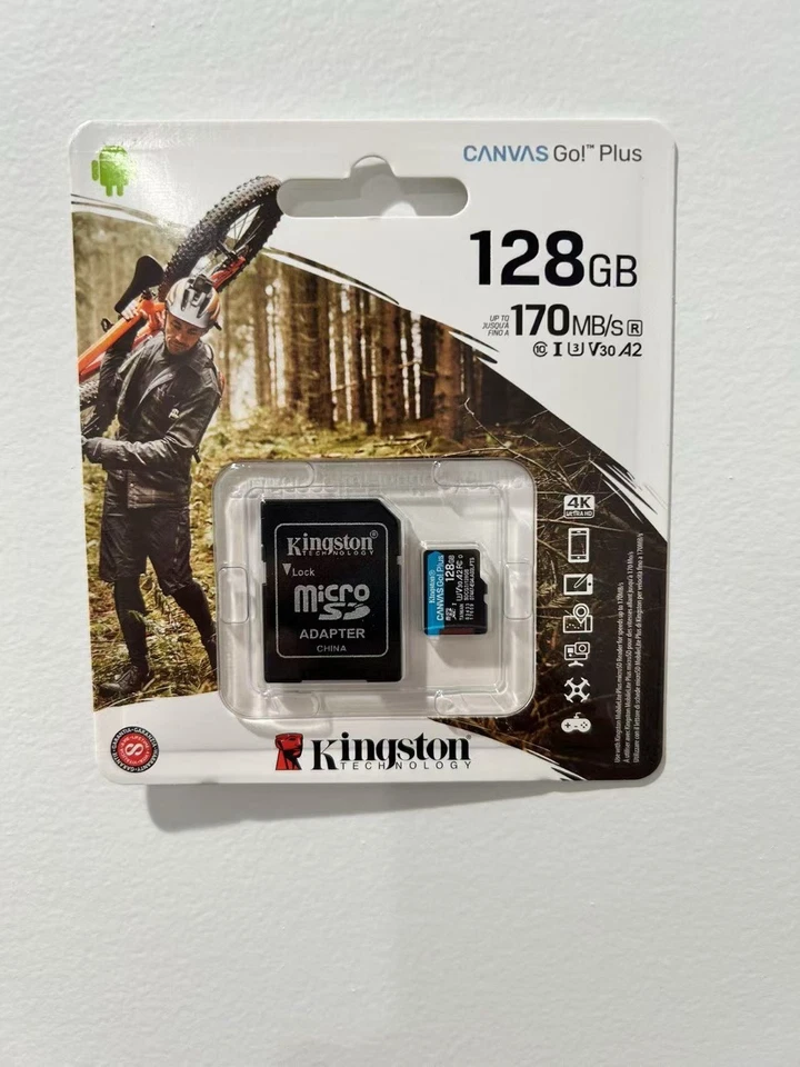 Kingston 128GB microSDXC Canvas Go Plus 170MB/s, Memory Card + Adapter - Изображение 1 из 1