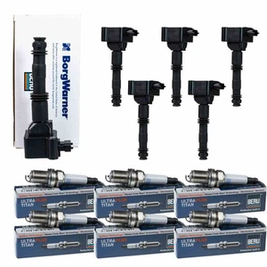 6x BERU Zündspule + Zündkerze für Porsche Boxster 986 2.7 S 3.2 911 996 3.6 - Bild 1 von 6