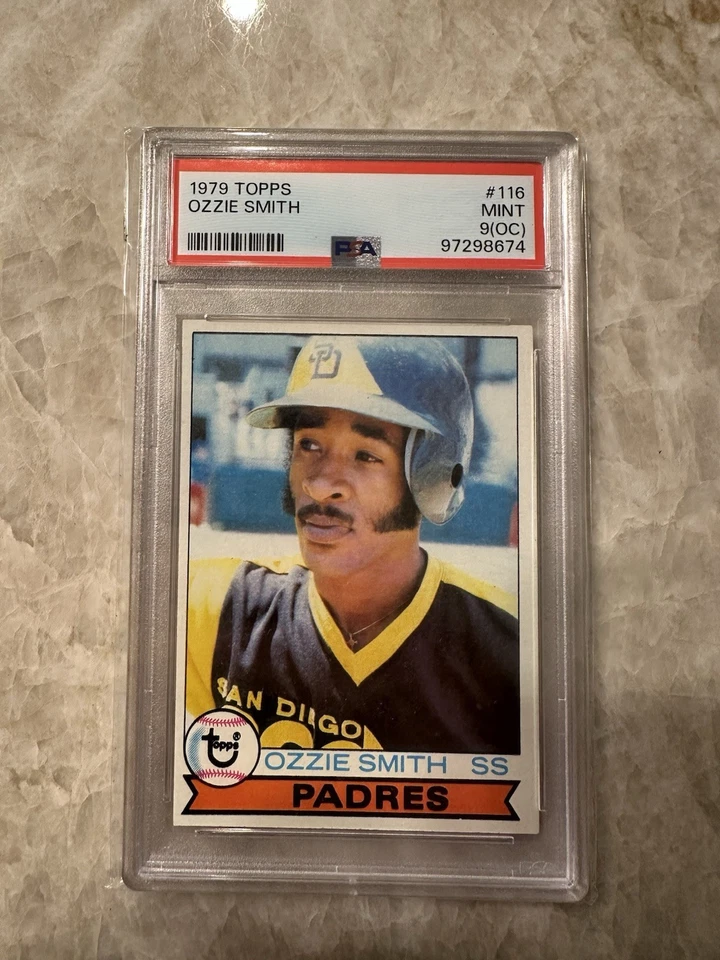 Tarjeta de novato 1979 Topps Ozzie Smith #116 RC PSA 9 como nueva (oc) HOF San Diego Padres Foto 1 de 4